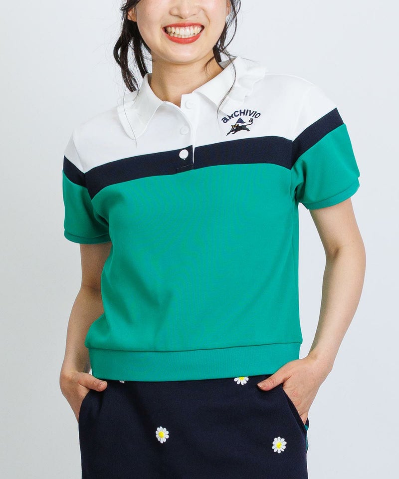 モデル着用画像(ホワイト×グリーン)