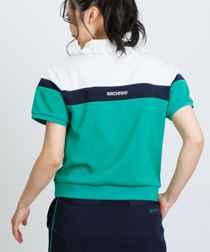 モデル着用画像(ホワイト×グリーン)