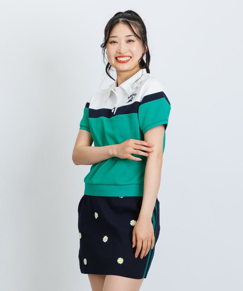 モデル着用画像(ホワイト×グリーン)