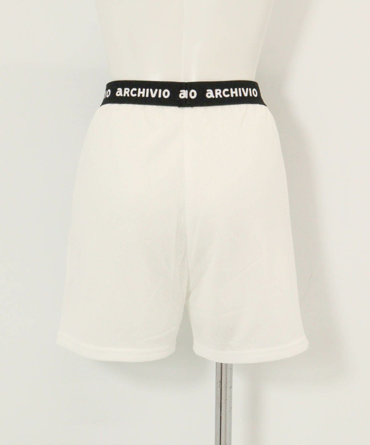 保温素材ペチパンツ(ホワイト)後ろ