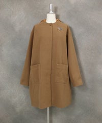 ウールライク２WAY保温コート（キャメル）