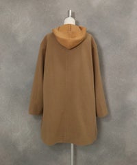 ウールライク２WAY保温コート後ろ（キャメル）