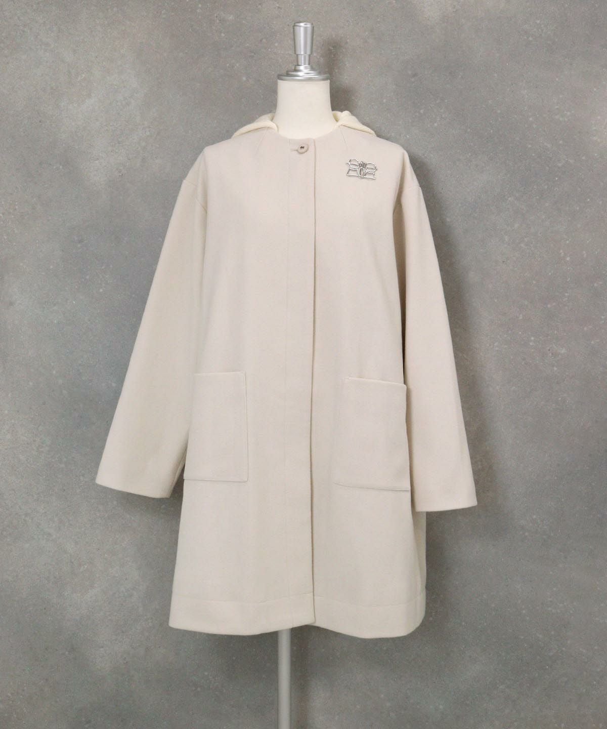 ウールライク２WAY保温コート（ベージュ）