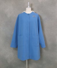 ウールライク２WAY保温コート（ライトブルー）