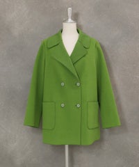 ウールライクダブルコート（グリーン）