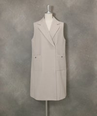 ウールライクロングベスト（ベージュ）