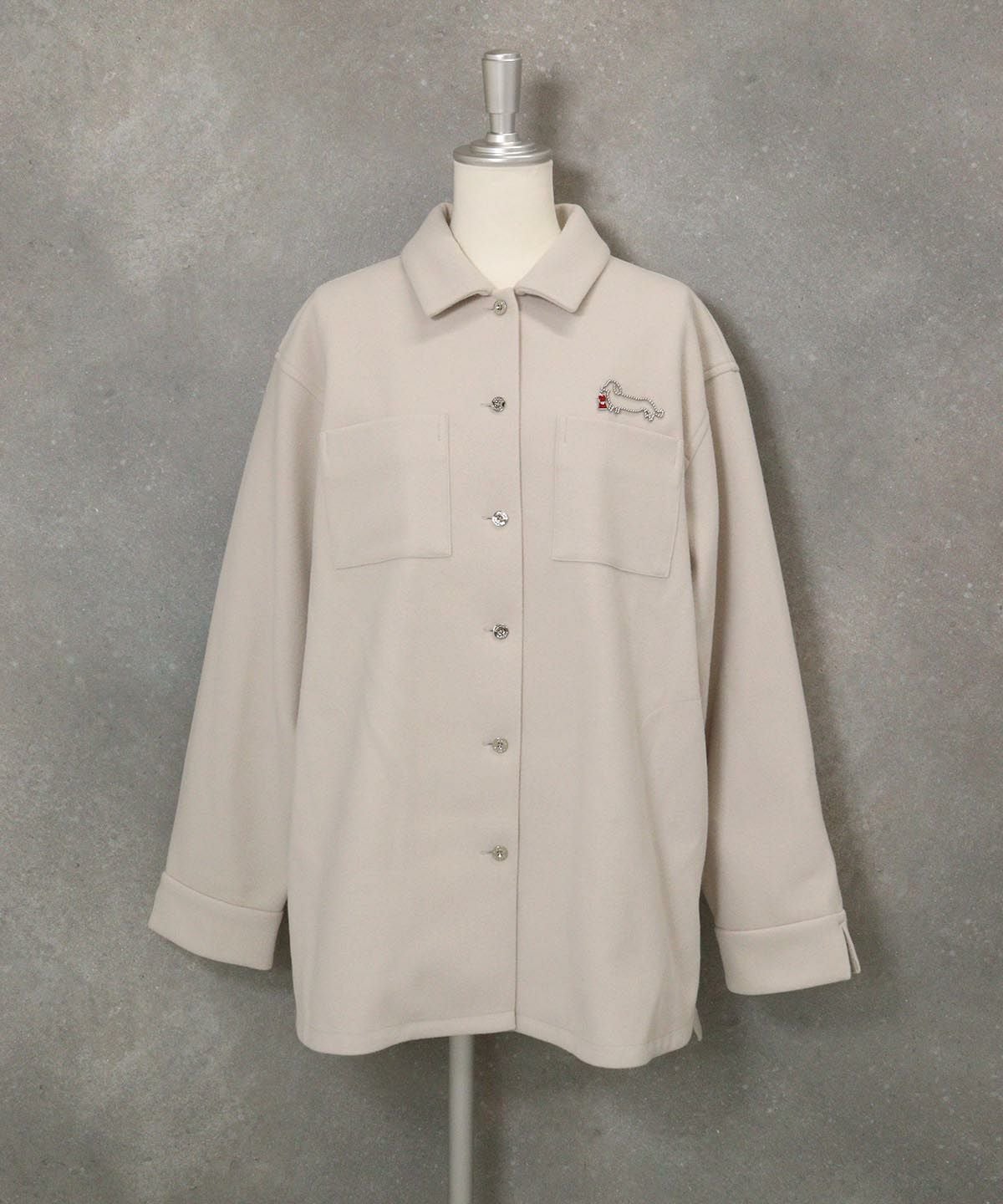 ウールライク保温ジャケット（ベージュ）