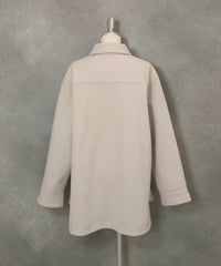 ウールライク保温ジャケット後（ベージュ）