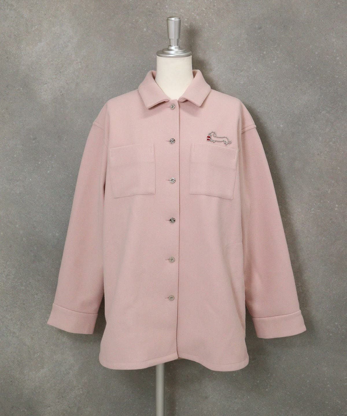 ウールライク保温ジャケット（ピンク）