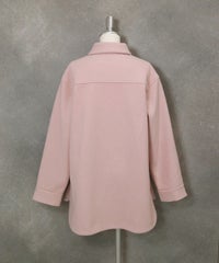 ウールライク保温ジャケット後（ピンク）