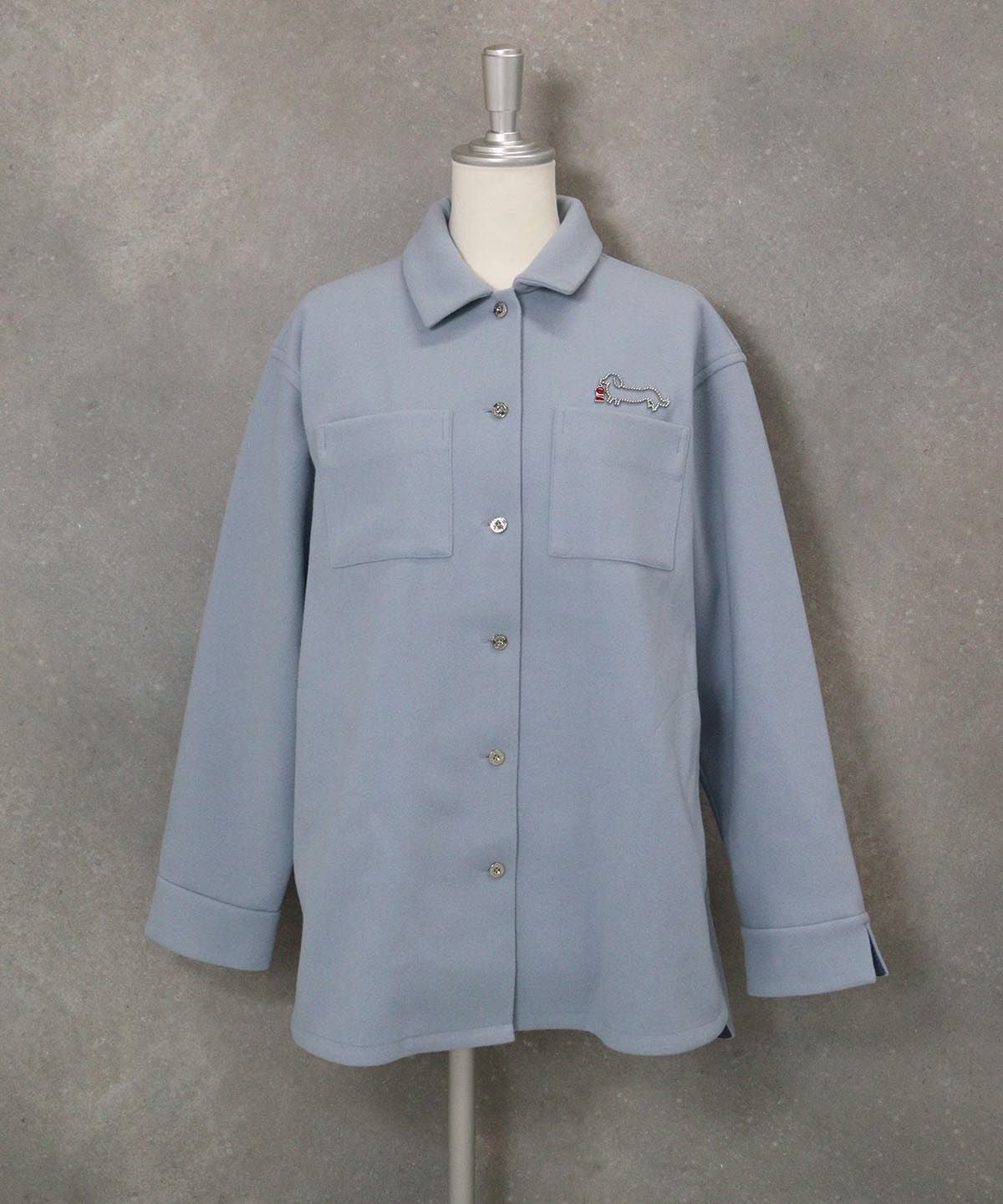 ウールライク保温ジャケット（ライトブルー）