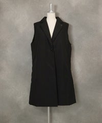 撥水中綿テーラードベスト（ブラック）