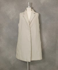 撥水中綿テーラードベスト（ライトグレー）