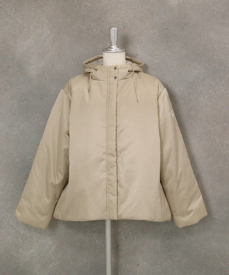 フード付き撥水中綿ジャケット（ベージュ）