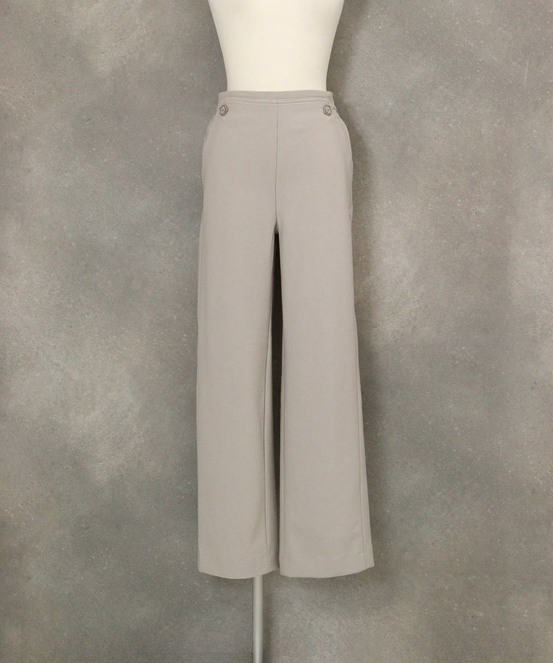 ピコボタン裏起毛発熱パンツ（ライトグレー）