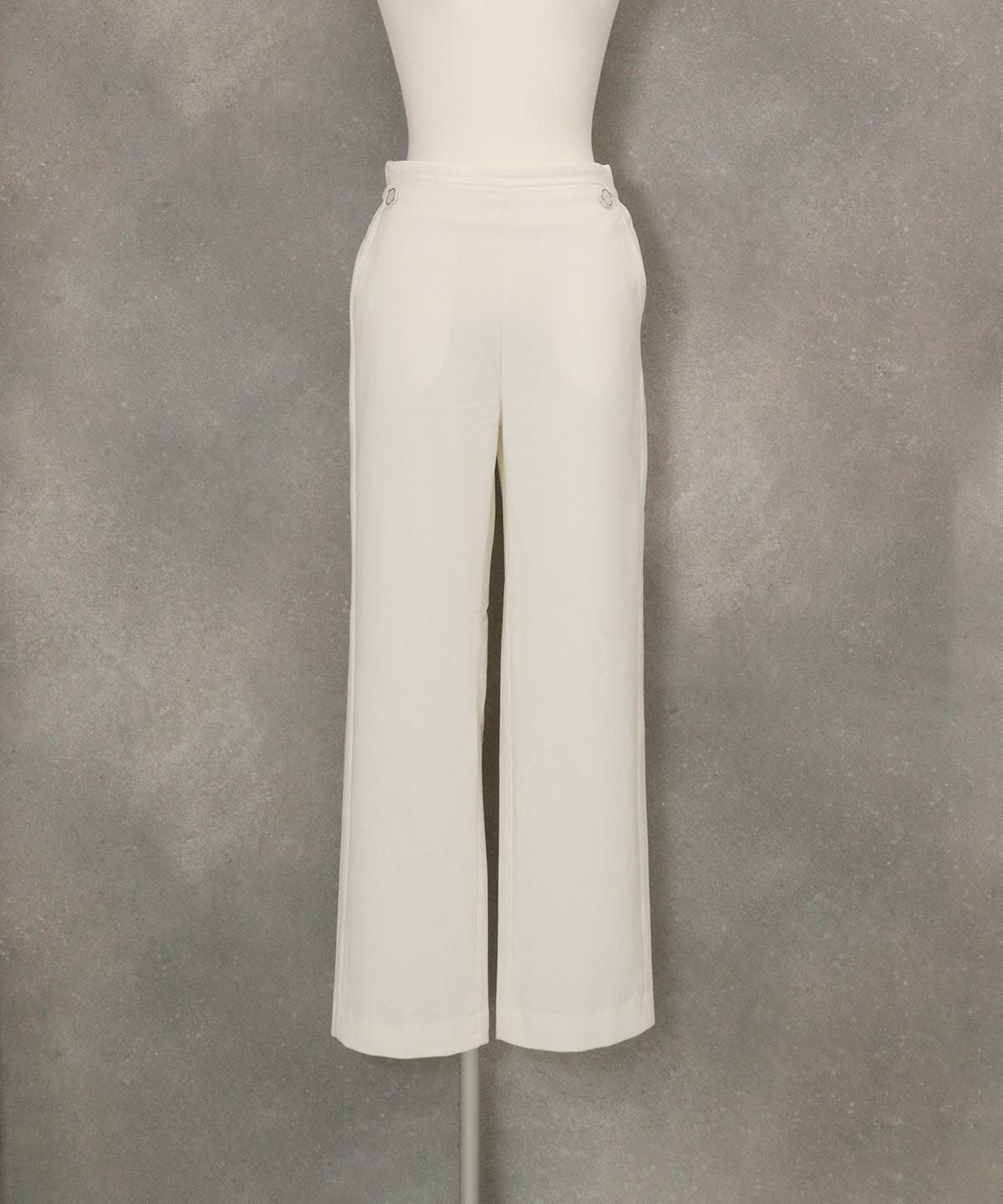 ピコボタン裏起毛発熱パンツ（ホワイト）