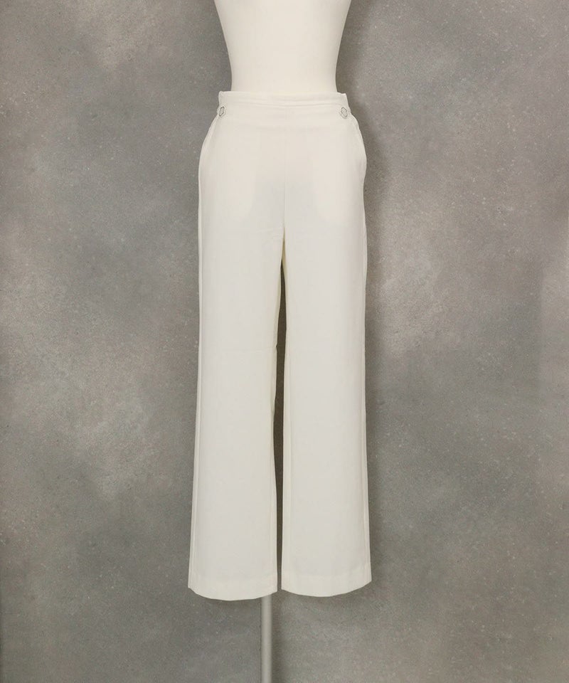 ピコボタン裏起毛発熱パンツ（ホワイト）