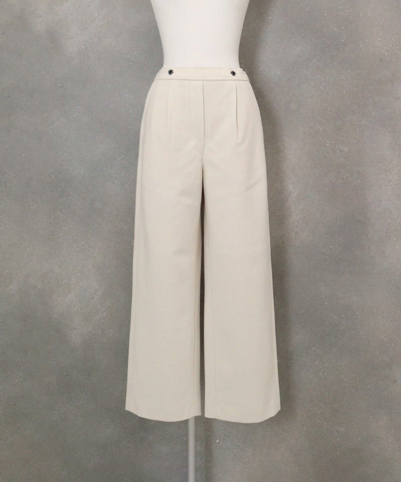 ウールライク保温ワイドパンツ（ベージュ）