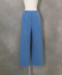 ウールライク保温ワイドパンツ（ライトブルー）