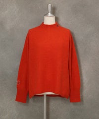 ヤク100％ハイネックニット（オレンジ）