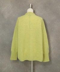 ヤク100％ハイネックニット後（イエロー）