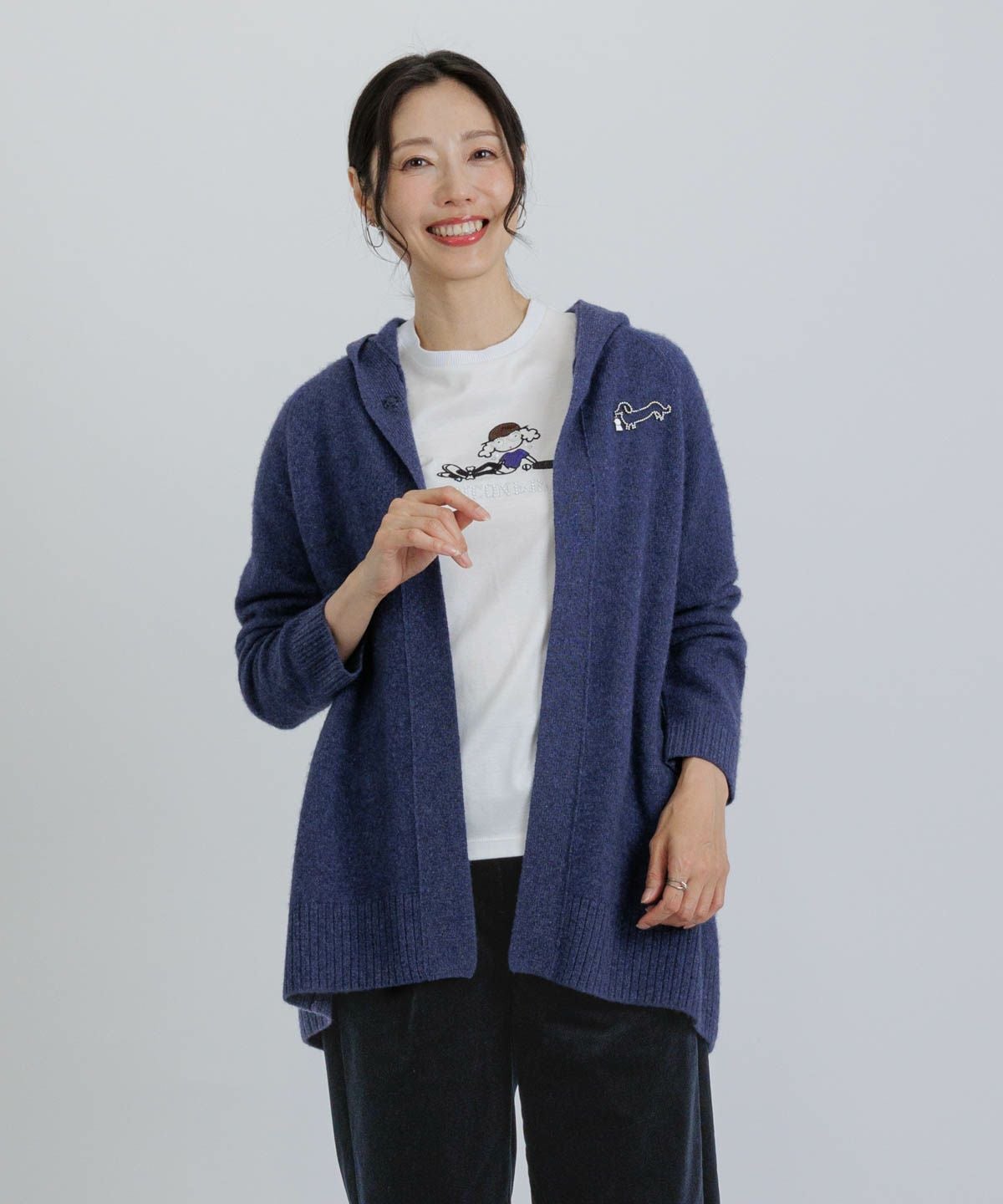 ヤク100％フードニットカーディガン|スタジオピッコーネ - ゴルフ