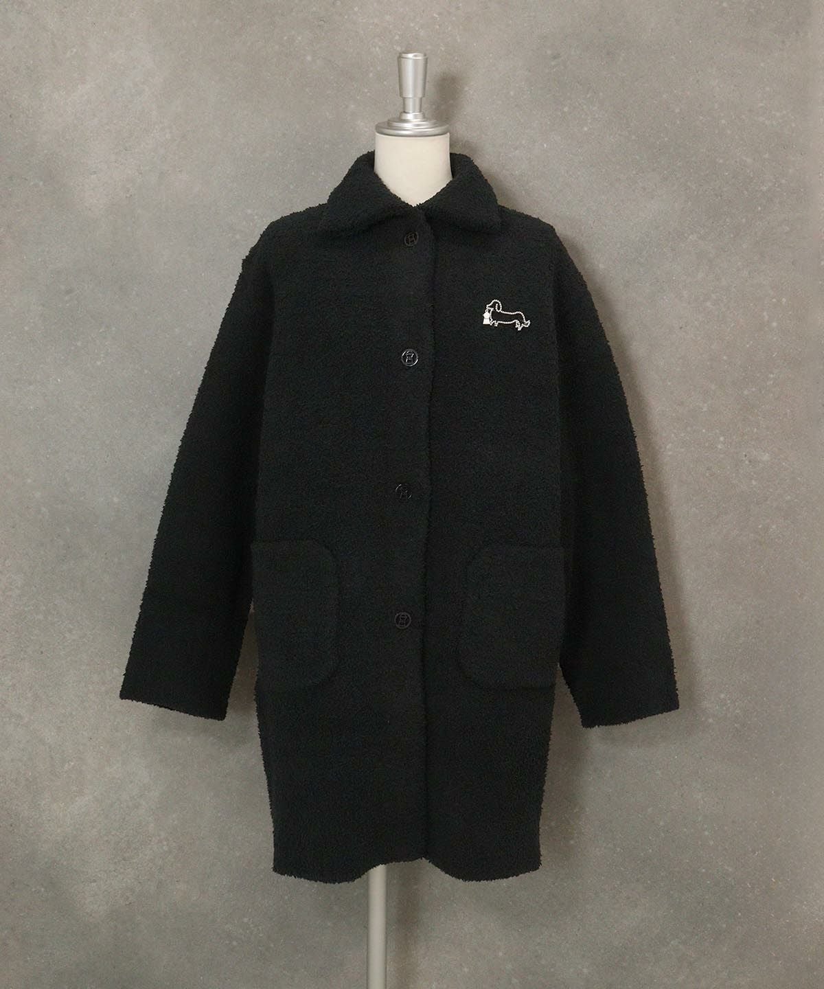 マイクロモールニットジャケット（ブラック）