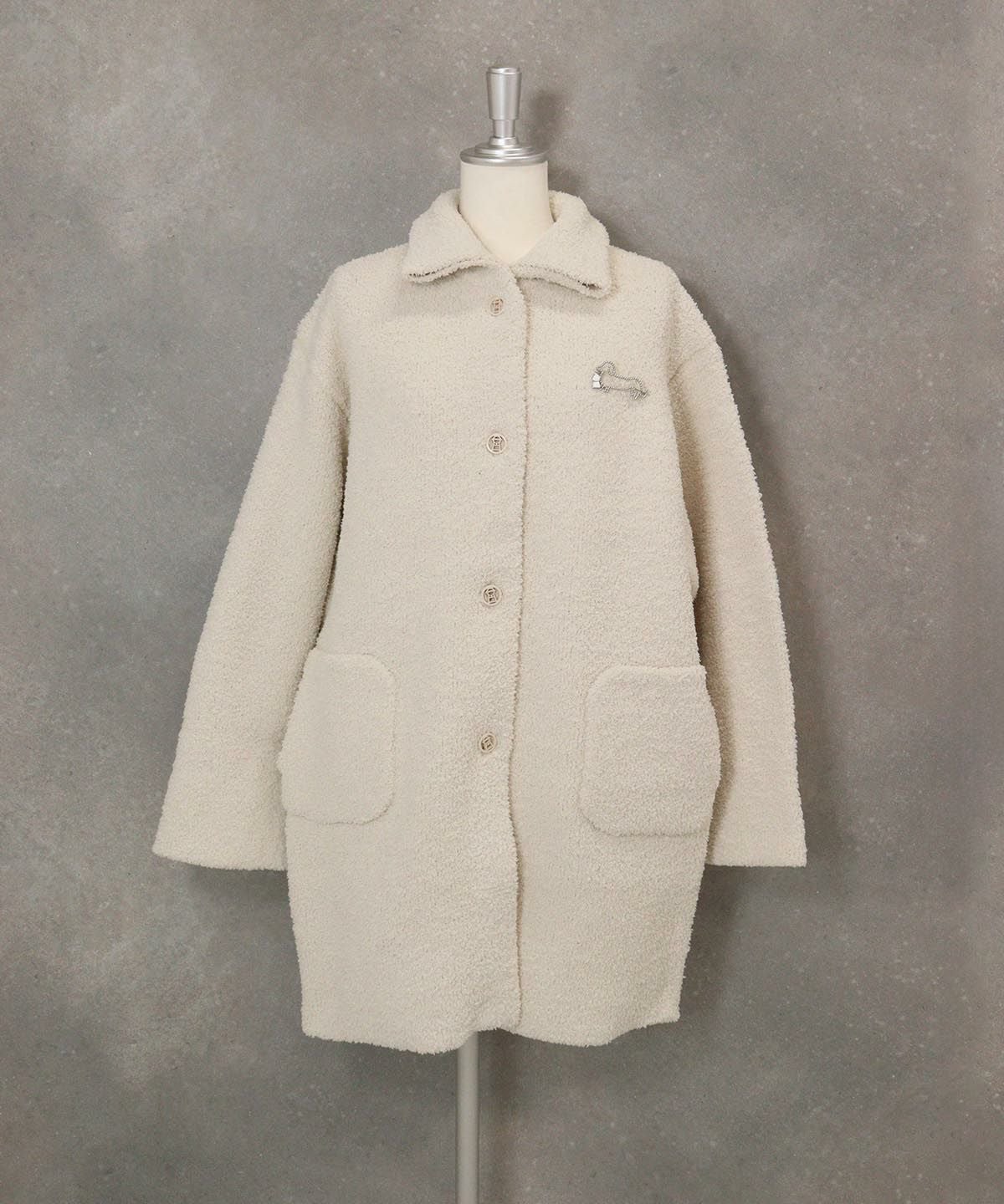 マイクロモールニットジャケット（ホワイト）