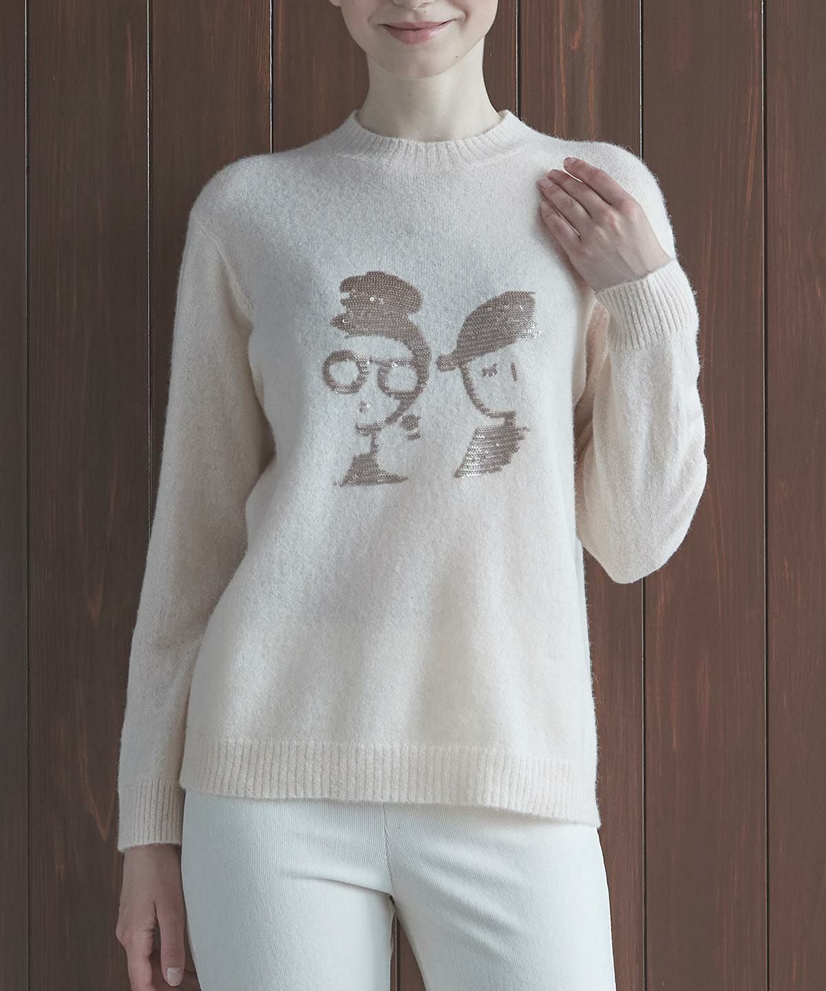 モデル着用画像（ベージュ）