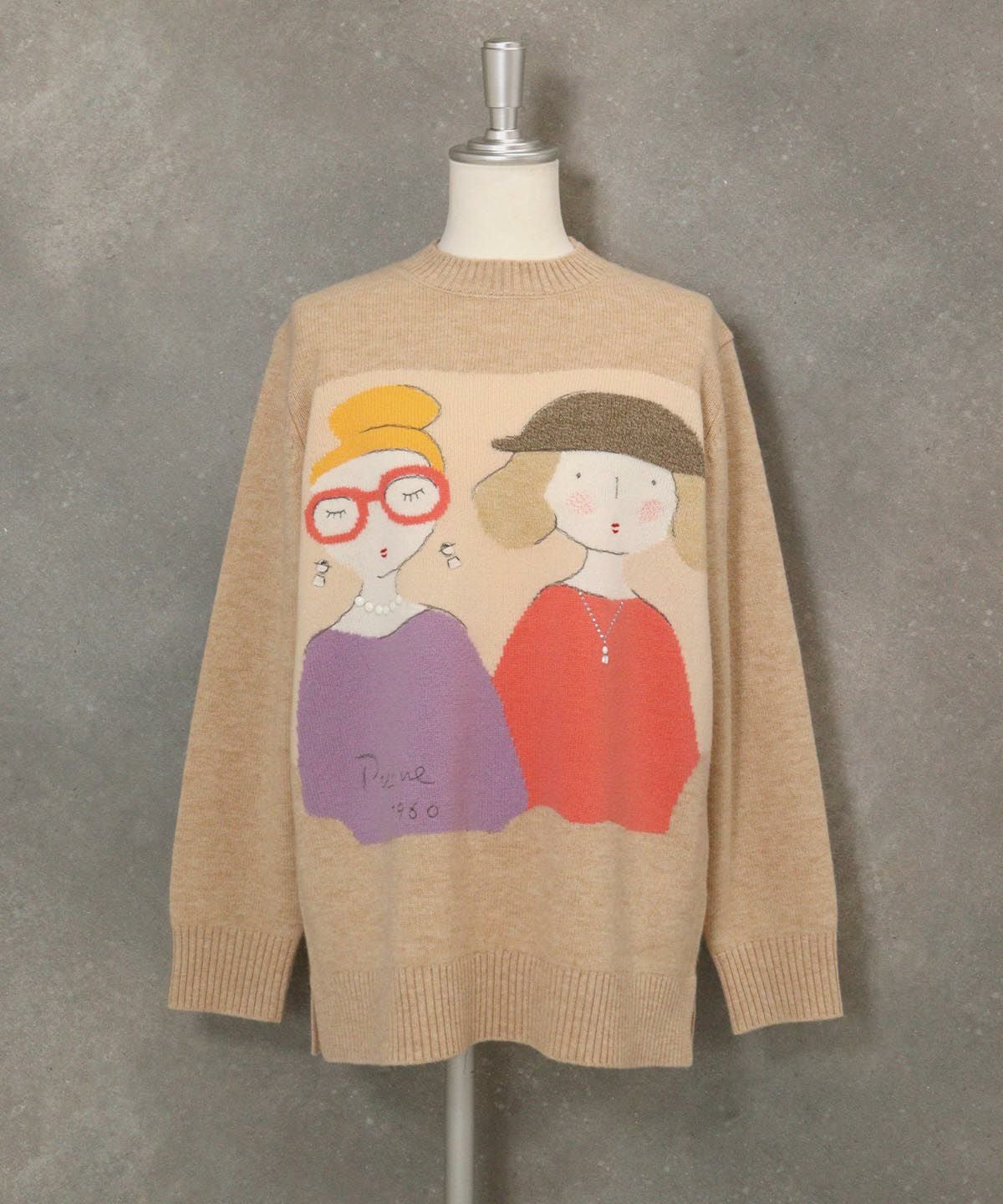 ウール100％BIGイラストニット|スタジオピッコーネ - ゴルフウェアや