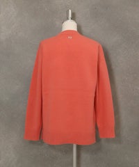 ウール100％BIGイラストニット後（ライトオレンジ）