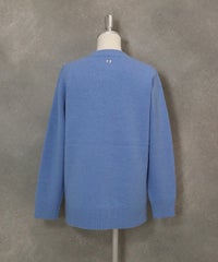 ウール100％BIGイラストニット後（ブルー）