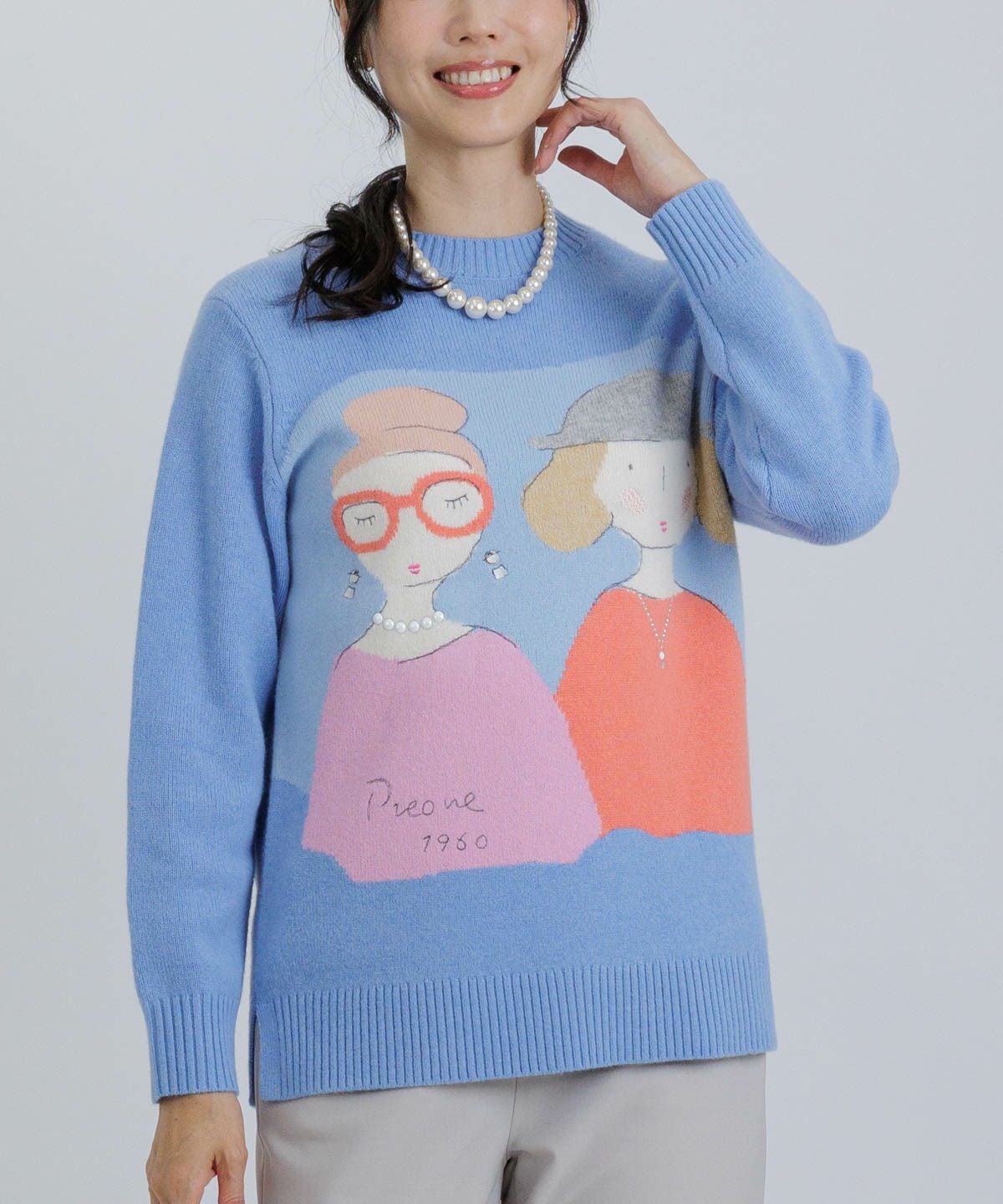 ウール100％BIGイラストニット|スタジオピッコーネ - ゴルフウェアや