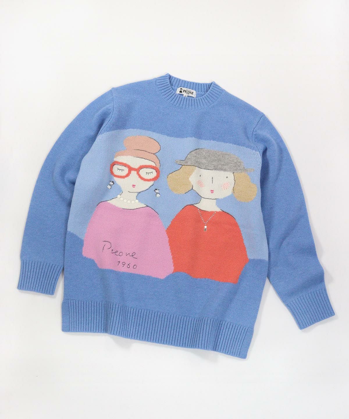 ウール100％BIGイラストニット|スタジオピッコーネ - ゴルフウェアや