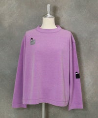 刺繍ワッペンニット（ライトパープル）