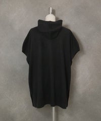 カシミヤ100％ポンチョ風ベスト後（ブラック）