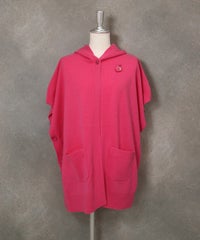 カシミヤ100％ポンチョ風ベスト（ピンク）