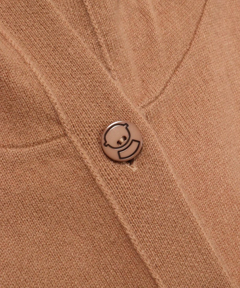 ボタン部分（キャメル）