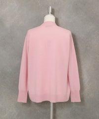 カシミヤ100％ビーズ刺繍ニット後（ピンク）