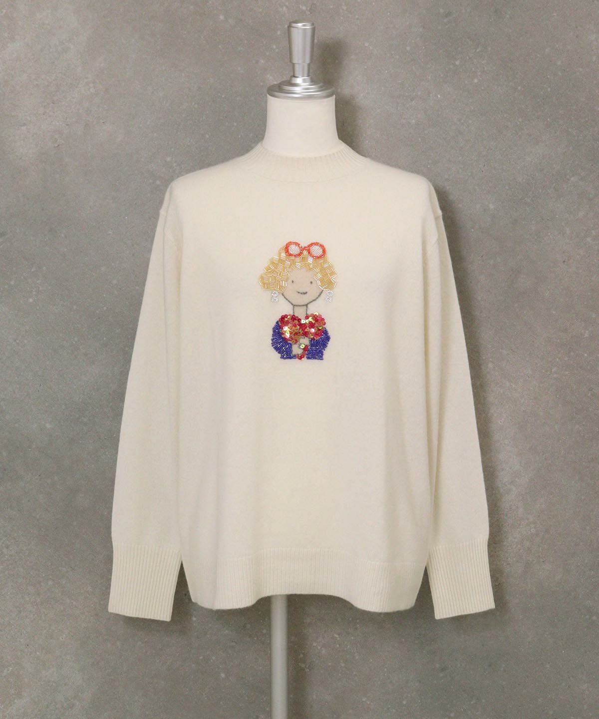ピッコーネ ☆ カシミヤ タートルネック ニットセーター プードル刺繍 カシミヤ100％ロゴタートルニット|スタジオピッコーネ - ゴルフウェア