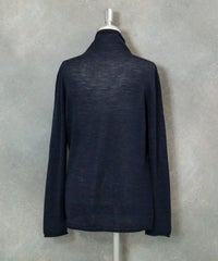 ウール100％ホールガーメントニット後（ネイビー）