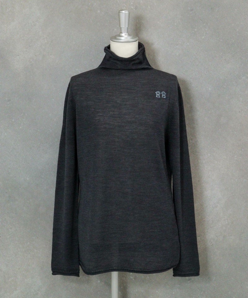 ウール100％ホールガーメントニット（グレー）