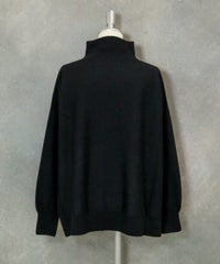 ウール100％ポイントストーンニット後（ブラック）