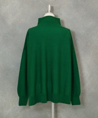 ウール100％ポイントストーンニット後（グリーン）