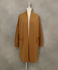ウール100％ロングカーディガン(ベージュ)前