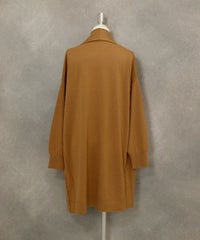 ウール100％ロングカーディガン(ベージュ)後ろ