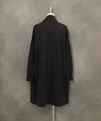 ウール100％ロングカーディガン(グレー)後ろ