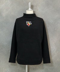 スパンコール刺繍起毛プルオーバー（ブラック）