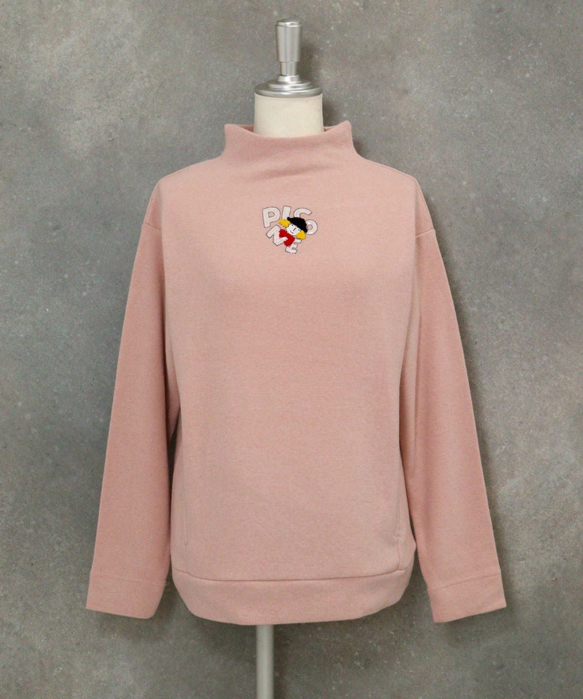 スパンコール刺繍起毛プルオーバー（ピンク）