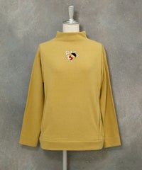 スパンコール刺繍起毛プルオーバー（イエロー）
